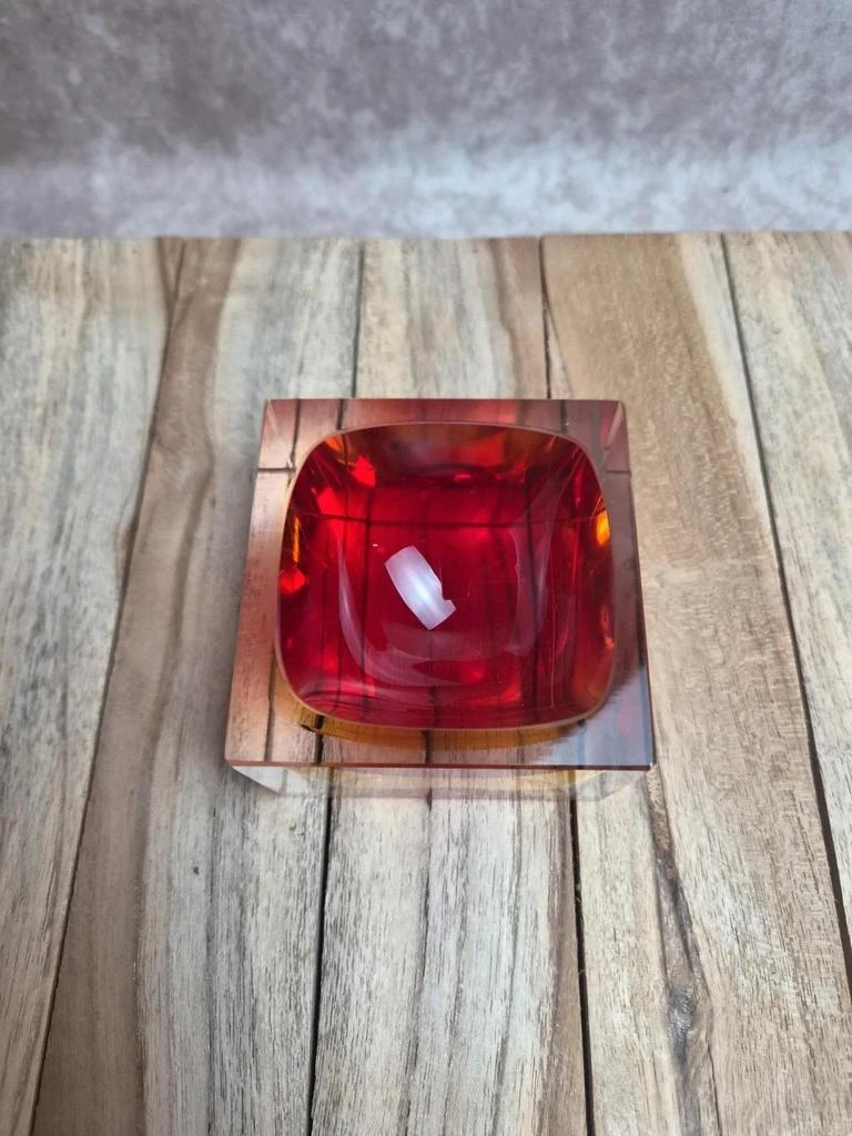 Lege asbak met opvang in sommerso-glas toegeschreven aan Flavio Poli Seguso Murano Italiaans ontwerp – photo 3